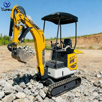 YUNTU Promotion Spéciale Mini-Excavatrice Hydraulique de 1,2 Tonne, Machine d'Excavation Micro, Moteur EPA EURO 5 D722, Nouvelles Mini-Excavatrices sur Chenilles