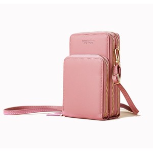 Pierre Loues Phone Bag Solid Color PU Women's Crossbody Bag Multi Layer Everyday Use - Product Image 3