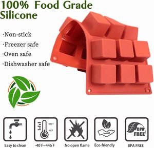 Factory 20 Cavity Square Silicone Body <b>Soap</b> Molds LFGB BPA Free for DIY <b>Soap</b> Making Easy Release Reusable <b>Soap</b> <b>Mould</b> - Product Image 3