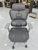 Chaise de bureau exécutive ergonomique moderne en maille avec accoudoirs réglables, pivotante et rafraîchissante pour le bureau et la maison