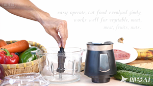 Electric Food Chopper Meat Grinder Stainless Steel Blades <b>AC</b> Motor Household Appliance - Product Image 4