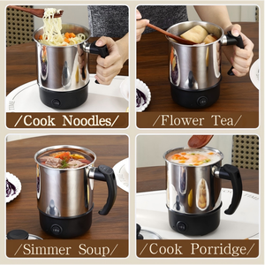 Cuisinière électrique multifonction 1,5 L avec cuve intérieure en acier inoxydable, chauffage rapide, arrêt automatique, couvercle en verre trempé, économie <span class=keywords><strong>d</strong></span>'énergie, marque OEM - Product Image 2