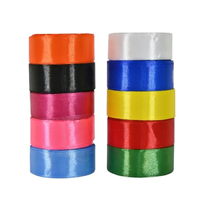 Ruban satiné de 3 à 100 mm, ruban personnalisé coloré, ruban uni, rubans cadeaux pour emballage cadeau, décoration de Noël, accessoires vestimentaires - Product Image 1
