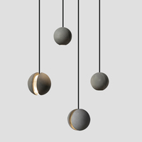 Petit Rond Béton Pendentif Lumière