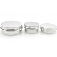 Pot d'emballage cosmétique en aluminium portable 60g 100g impression personnalisée 10g 20g 30g conteneur de baume à lèvres en métal