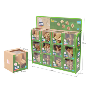 Bằng Gỗ Não Trêu Gá 3D Iq Tre Câu Đố Thông Minh Đồ Chơi Kong Ming Khóa - Product Image 6