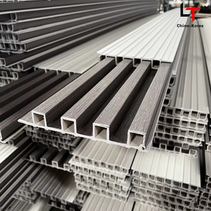 防水屋外装飾Wpc壁クラッディングパネル溝外装木材プラスチック複合材PVCスラットインテリアボード - Product Image 5