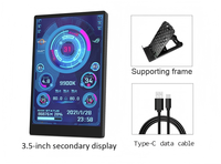 Écran intelligent IPS TURZX de 3,5 pouces avec sortie vidéo HD 320x480, module d'affichage LCM USB Type C, écran étendu, modules LED