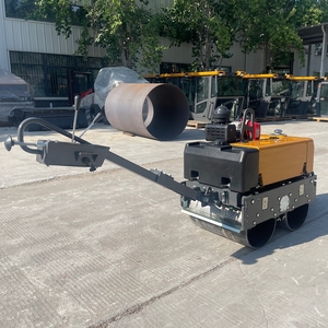 Rouleau compacteur vibrant à double <span class=keywords><strong>tambour</strong></span> diesel essence certifié CE EPA EURO 530 kg pour béton, asphalte et sol - Product Image 4