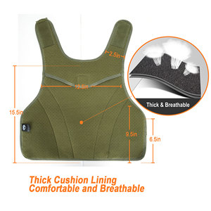 Chaleco Doublesafe, venta al por mayor de fábrica, cubierta verde, peso táctico ajustable Molle, chaleco táctico balístico ocultable, portador de placa - Product Image 5