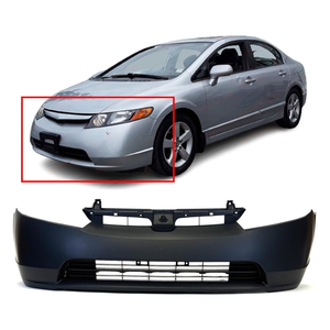 Paraurti Anteriore per <span class=keywords><strong>Honda</strong></span> <span class=keywords><strong>Civic</strong></span> 2006-2008 (DX/EX-L/GX/Hybrid/LX/EXS/LXS <span class=keywords><strong>1.8</strong></span>) - Nuovo, Preparato per la Verniciatura (HO1000239) - Product Image 2