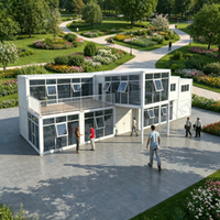 Unité de conteneur plat de haute qualité FLKT, isolée, préfabriquée, modulaire, écologique, en acier, pour l'expédition