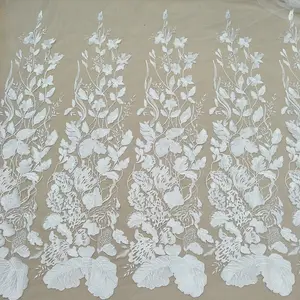 Most Popular Bridal Lace Fabric,Guipure Mesh lace with Sequin,Super Dedicate French Lace Wedding