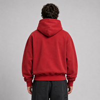 Hoodie unisexe en tissu éponge français épais 80% coton 20% polyester, 500 GSM, vierge uni, pour la gym, vente en gros, personnalisation OEM