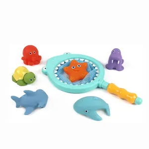 Juguete de baño de plástico para niños, juguete de pesca infantil con cambio de Color de temperatura