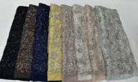 Tissu en dentelle perlée florale 3D vintage K/C avec strass et sequins, maille de poids moyen pour robe de soirée africaine Aso Ebi ou de mariage de Dubaï