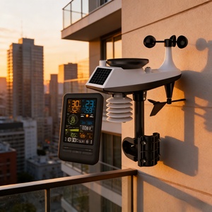 תחנת מזג אוויר אלחוטית ניידת חכמה וקומפקטית של טויה, מקצועית, סולארית, חיצונית, אוטומטית - Product Image 6