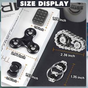 Structured Desk Focus <b>Toys</b> Eco-Friendly Metal Sliding Spinner Mechanism Sensory Stress Management Device for Ages 8+ Unisex - Product Image 2