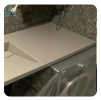 Dalle de surface solide en acrylique haute brillance, fabrication sur mesure, épaisseur personnalisée, pierre artificielle pour comptoirs intérieurs