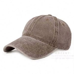 หมวกเบสบอลทรงเรโทร ปรับขนาดได้ 6 แผง ผ้าฝ้ายล้างสีเรียบ ไม่มีโครง สำหรับขายส่ง ออกแบบลายสปอร์ต เหมาะสำหรับทุกเพศ ใช้ได้ทุกฤดู - Product Image 5