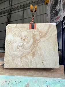 หินออนิกซ์สีขาวเปอร์เซียจากโรงงานโดยตรง แผ่นใหญ่ ขัดเงา คุณภาพสูง เหมาะสำหรับโรงแรม ลายเส้นสีทอง สีงาช้าง ขายส่ง - Product Image 3