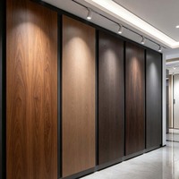 Panneau mural décoratif moderne en placage de bois de charbon de bambou, imperméable, en PVC, pour usage domestique et hôtelier