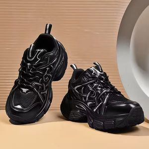 Men's Sporty Casual Lace-Up <b>Shoes</b>-Soft-Sole Sports Board Design Mesh Upper Breathable <b>Waterproof</b> Retro Lightweight Anti-Slippery - Product Image 4