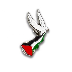 Giao Hàng Nhanh Thương Hiệu Tùy Chỉnh Keychain Dây Đeo Cổ Tay Kim Loại Mềm Men Từ Cờ Huy Hiệu Palestine Ve Áo Pin - Product Image 4