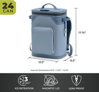 Sac isotherme souple moderne étanche en TPU, glacière portable, boîte à glace, capacité de 24 canettes, rétention de la fraîcheur pendant 48 heures pour les aliments