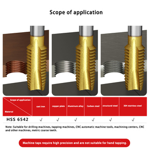 Ciseau d'angle à pointe droite en acier inoxydable plaqué titane, à spirale, M3-M20, avec manche en <span class=keywords><strong>bois</strong></span>, fil conique spécial, vente chaude - Product Image 4