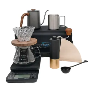 Op Voorraad 9-In-1 Koffiekit Koffieset Draagbare Koffie Accessoires Pakket Met Draagbare Rits Bagage