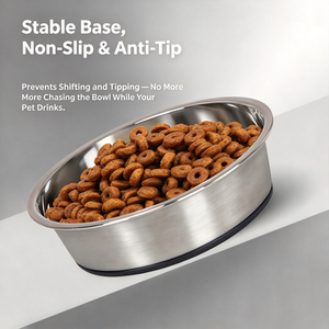 Bol pour chien en acier inoxydable rond, luxueux, moderne, anti-déversement, antidérapant, résistant aux chutes, écologique, portable et léger <span class=keywords><strong>EUR</strong></span> PET - Product Image 1