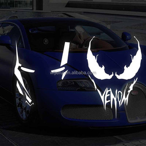 Autocollants réfléchissants créatifs personnalisés Iron Man Venom Avengers Alliance pour motos et voitures, vente chaude - Product Image 3