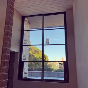 ภาพใหญ่กรอบเหล็กสองชั้นแบบพาโนรามากระจกต่ำอีออกแบบสไตล์สีแบบกำหนดเองสำหรับหน้าต่างภาพคงที่สำหรับวิลล่า - Product Image 4