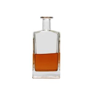 Bouteille en verre moderne, innovante, élégante et personnalisée, transparente, 330 ml, 500 ml, pour liqueur <span class=keywords><strong>de</strong></span> <span class=keywords><strong>Bordeaux</strong></span>, brandy, vin, avec bouchon électro-plaqué - Product Image 3