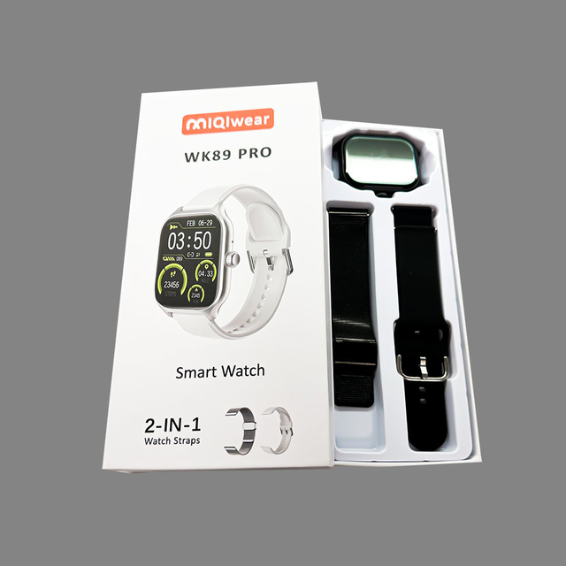 2026 WK89 Smart Watch HD Display Full Touch Wireless Charging Smartwatch with Earphone M69 PRO MAX Set 2 in 1