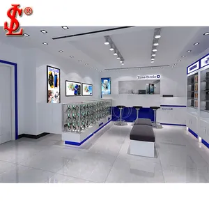 Modern Electronic Store Cell Phone Accessories Display Mobile Shop Interior Design with Phone Shop Counter