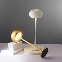 Lampe de table LED rechargeable portable au design breveté, restaurant, variateur d'intensité, capteur tactile, lampe de table en aluminium