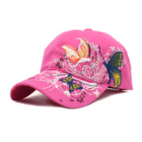 Casquette de Baseball en coton avec Logo papillon brodé