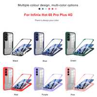 Accessoires de téléphone Lichicase pour Infinix Hot 60 60i 60 Pro 60 Pro Plus couverture rigide en acrylique transparent avec protecteur d'écran