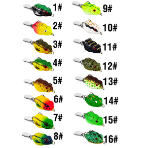Feng Lei grenouille nouveau modèle grenouille 3cm/4.3g grand <span class=keywords><strong>16</strong></span> couleurs grenouille douce coulée lointaine pour bar noir transfrontalier - Product Image 5
