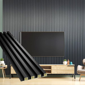 Revestimiento de Pared WPC de Fulin Hotel, Plástico Ecológico, Resistente a <span class=keywords><strong>la</strong></span> Humedad, Ignífugo, Impermeable, Diseño Moderno, Interior y Exterior, Acanalado, Gran Formato - Product Image 4