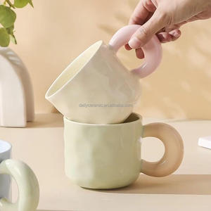 Taza <span class=keywords><strong>de</strong></span> Cerámica <span class=keywords><strong>de</strong></span> Diseño Moderno con Orejas Grandes en Contraste, <span class=keywords><strong>para</strong></span> <span class=keywords><strong>Parejas</strong></span>, Regalo <span class=keywords><strong>de</strong></span> Boda - Product Image 6