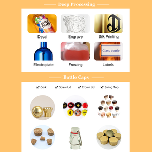 Bottiglia di vetro vuota personalizzata per Gin <span class=keywords><strong>Vodka</strong></span> Whisky Tequila liquore alcolici alcolici vecchie bottiglie di Rum - Product Image 3