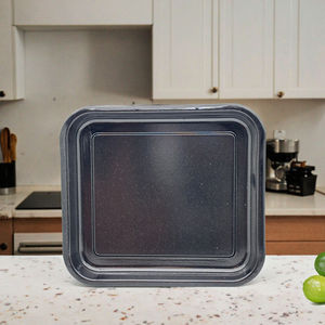 Vente chaude émail noir carré plateau de cuisson en fonte rôtissoire ensemble de cuisson rectangulaire avec poignées plus larges plats et casseroles - Product Image 2