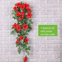 Vigne rose artificielle de couleur et de longueur personnalisées pour la décoration créative de plafonds muraux et de voûtes de roses