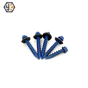 OEM ODM prix d'usine 200 pièces 3/16 "* 1-1/4" boîte en plastique bleu tête hexagonale béton maçonnerie fendue rondelle hexagonale vis à béton - Product Image 4