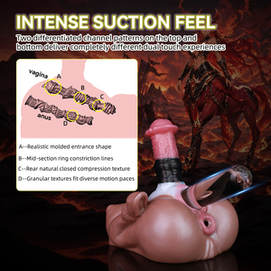 YOCY Fantasy Horse Dildo-buttock, <span class=keywords><strong>Masturbador</strong></span> <span class=keywords><strong>Masculino</strong></span> de Silicona con Vagina de Bolsillo y Masajeador de Próstata, Dildo con Tapón Anal - Product Image 5