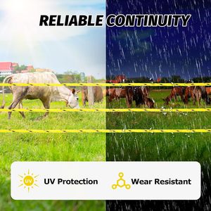 Corda per Recinzione Elettrica Portatile, Resistente ai Raggi UV e alla Ruggine, Altamente Visibile, per Cavalli - Product Image 6