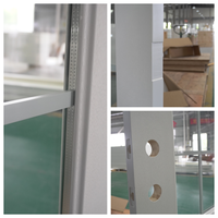 Fournisseur chinois de portes extérieures modernes en fibre de verre, portes à panneaux effet bois, porte d'entrée à 3 panneaux